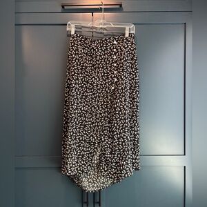 Floral Black and White Women's Skirt